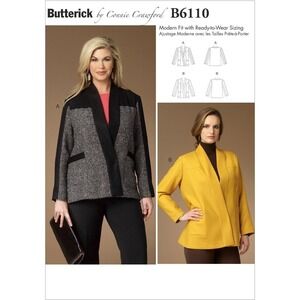 Butterick Sewing‎ Pattern 6110 Jacket Misses Size XS-XL UNCUT